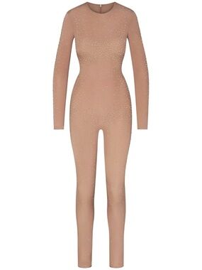 BNWT Skims × Swarovski Jelly Sheer Intimate Long Sleeve Catsuit Sienna 3X